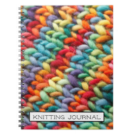 Rainbow Knitting Fabric Notitieboek