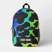 Rainbow-Koe, monogram Bedrukte Rugzak (Voorkant)