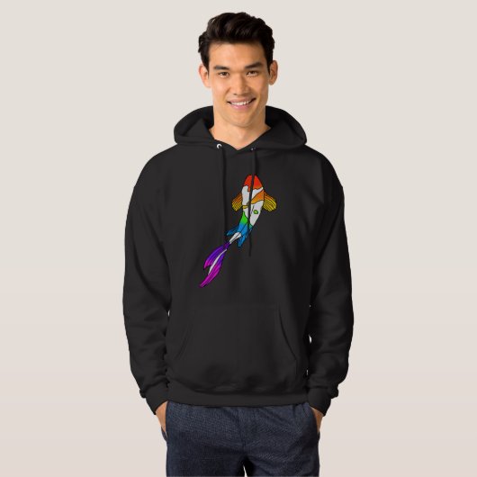 Rainbow Koi Fish Hoodie (Voorkant volledig)