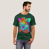 Rainbow Koi Fish Painful Japans T-shirt (Voorkant volledig)