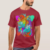 Rainbow Koi Fish Painful Japans T-shirt (Voorkant)