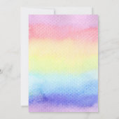 Rainbow Konijn Uitnodiging Konijn Verjaardag (Achterkant)