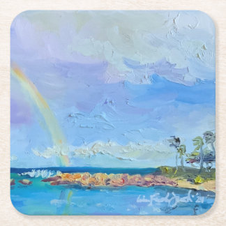 Rainbow Ko'Olina Lagoon 4 Papieren Onderzetter
