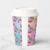 Rainbow-kopjes van Unicorn Party Papieren Bekers (Links)