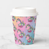 Rainbow-kopjes van Unicorn Party Papieren Bekers (Voorkant)