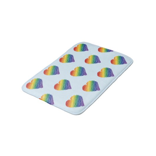 Rainbow krabble hart badmat (Gekanteld)