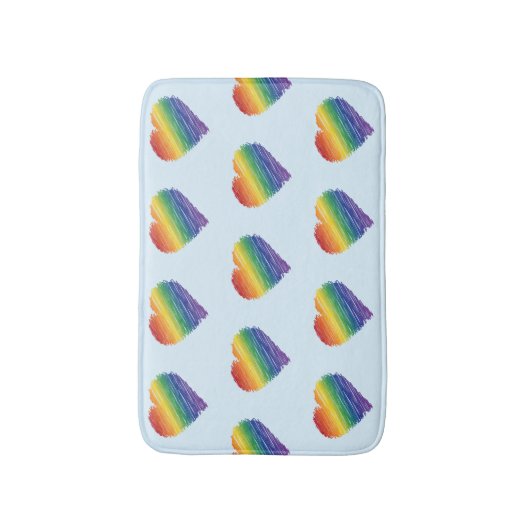 Rainbow krabble hart badmat (Voorkant Verticaal)