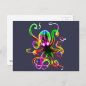 Rainbow Kraken Glow Briefkaart (Voorkant / Achterkant)