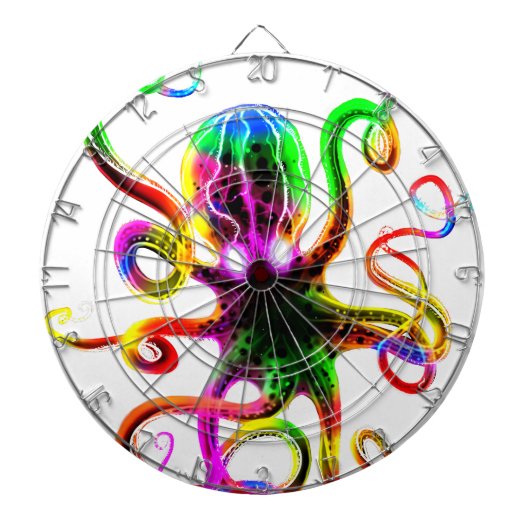 Rainbow Kraken Glow Dartbord (Voorkant)
