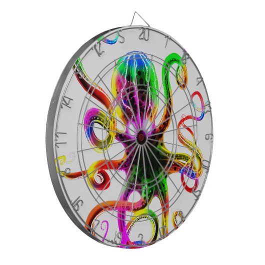 Rainbow Kraken Glow Dartbord (Voorkant Links)