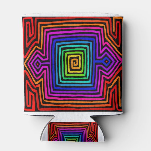 Rainbow Kuna Indian Mola Blikjeskoeler (Achterkant)