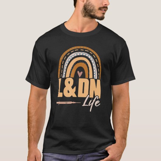 Rainbow L&dn Life   Medical Rn Nursing Labor Deliv T-shirt (Voorkant)