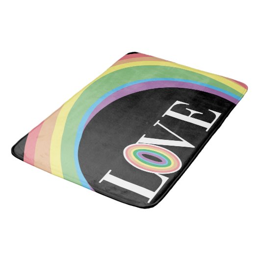 RAINBOW LAAT zwart-wit Bath Mat (Gekanteld)