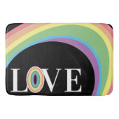 RAINBOW LAAT zwart-wit Bath Mat (Voorkant)
