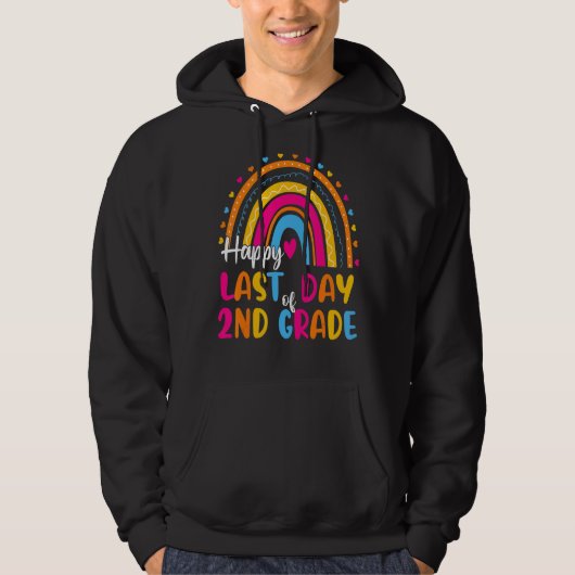 Rainbow Laatste dag van 2e klas leraar Afstudeerde Hoodie (Voorkant)