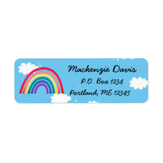 Rainbow-label voor retouradres etiket