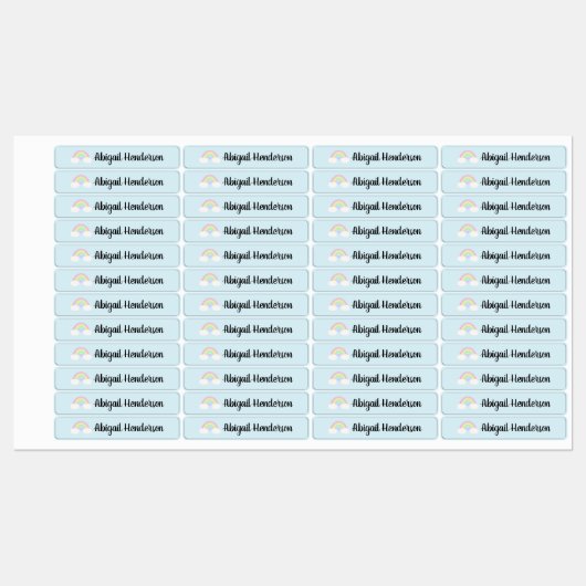 Rainbow-labels voor pastelWaterverf Labels (Vel)