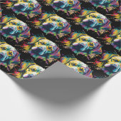 Rainbow Labrador Retriever Waterverf Cadeaupapier (Hoek)