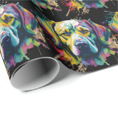 Rainbow Labrador Retriever Waterverf Cadeaupapier (Rol Hoek)