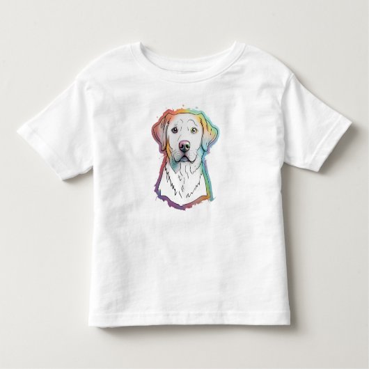 Rainbow Labrador toddler T-Shirt (Voorkant)