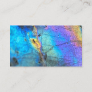 Rainbow Labradorite Crystal Print Visitekaartje