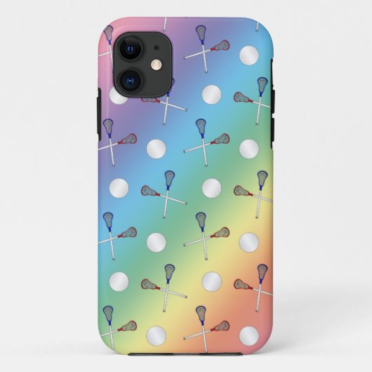 Rainbow lacrosse patroon Case-Mate iPhone case (Achterkant)