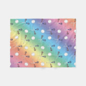 Rainbow lacrosse patroon fleece deken (Voorkant (Horizontaal))