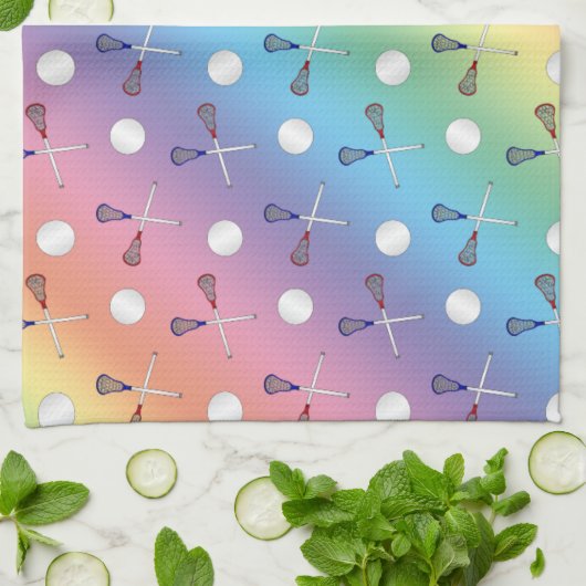 Rainbow lacrosse patroon theedoek (Gevouwen)