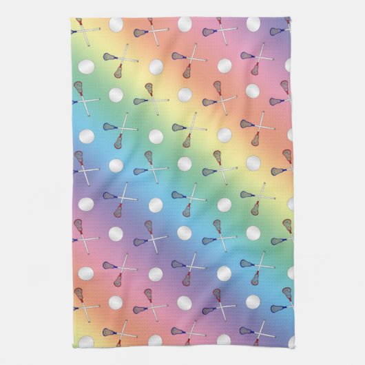 Rainbow lacrosse patroon theedoek (Verticaal)