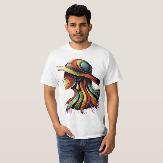 Rainbow Lady T-Shirt Design (Voorkant volledig)