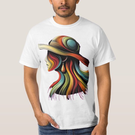 Rainbow Lady T-Shirt Design (Voorkant)
