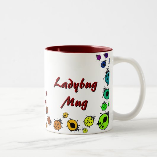 Rainbow Ladybug-Mok Tweekleurige Koffiemok (Rechts)