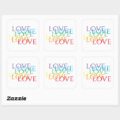 RAINBOW LAGE Stickers op grote vierkant (Vel)