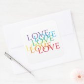 RAINBOW LAGE Stickers op grote vierkant (Envelop)