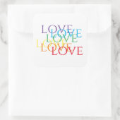 RAINBOW LAGE Stickers op grote vierkant (Tas)