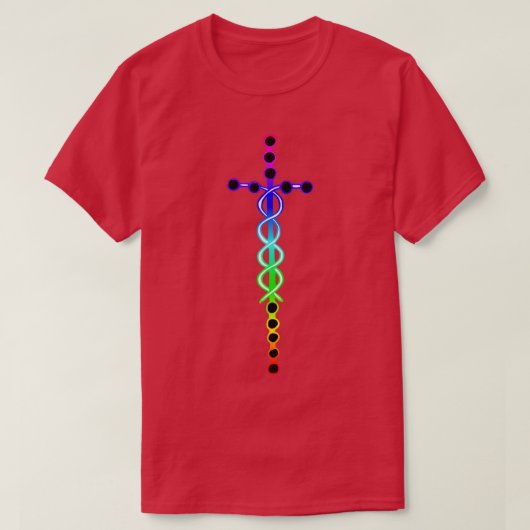 Rainbow Laminin Cross T-shirt (Design voorkant)