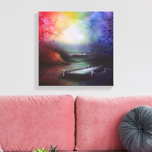 Rainbow Landscape Print (Insitu (Woonkamer))