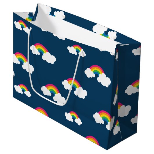 Rainbow Large Gift Bag Groot Cadeauzakje (Voorkant Gekanteld)