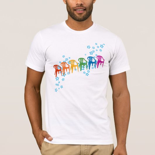 Rainbow Lawn Chairs T-shirt (Voorkant)