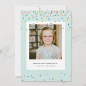 Rainbow Layer Cake Birthday Party Kaart (Achterkant)