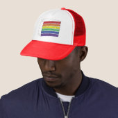Rainbow Layer Cake Slice Gay Pride LGBT LGBTQ Trucker Pet (In situ)