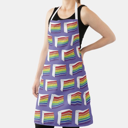 Rainbow Layer Cake Slice LGBT Gay Pride Love Schort (Insitu)