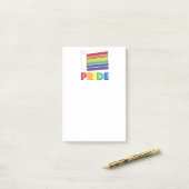 Rainbow Layer Cake Slice LGBT Gay Pride Post Post-it® Notes (Op bureau)