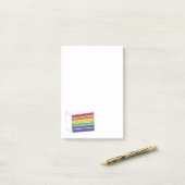 Rainbow Layer Wedding Cake Slice LGBT Gay Pride Post-it® Notes (Op bureau)