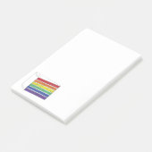 Rainbow Layer Wedding Cake Slice LGBT Gay Pride Post-it® Notes (Schuin)