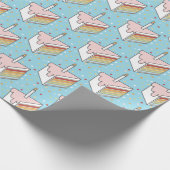 Rainbow Layered Cake Slicks Dotty Cute Cadeaupapier (Hoek)