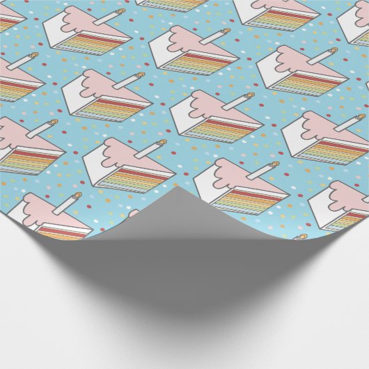 Rainbow Layered Cake Slicks Dotty Cute Cadeaupapier (Hoek)