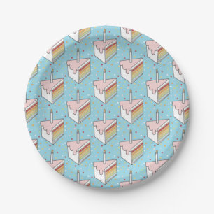 Rainbow Layered Cake Slicks Dotty Cute Papieren Bordje