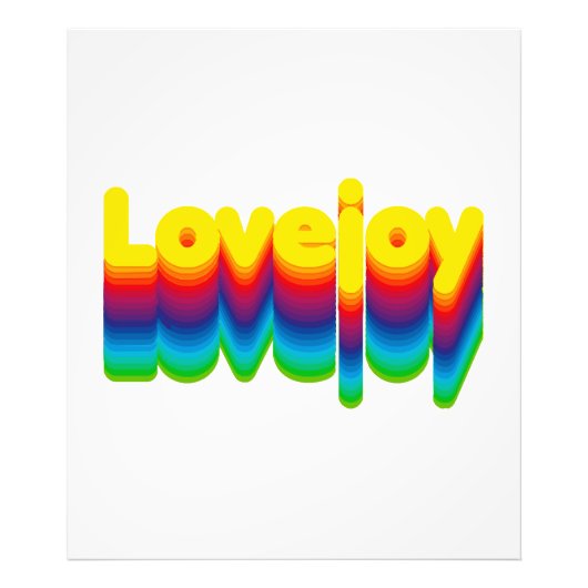 Rainbow Layers Lovejoy Naam Label Foto Afdruk (Voorkant)