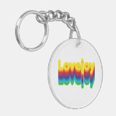 Rainbow Layers Lovejoy Naam Label Sleutelhanger (Voorkant Links)